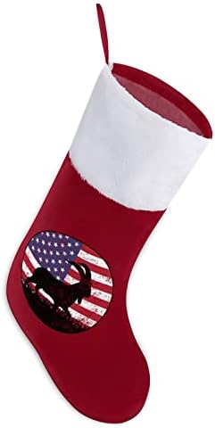 Božićne čarape Božićne čarape Viseće čarape Ispis Xmas Tree Kamin Dekoracija