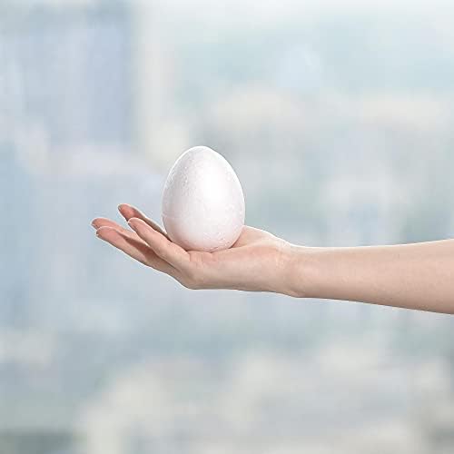 UXCell 12pcs bijela jaja pjena lopta 2.6 x 3.4 polistirenske čvrste kuglice za jaja ukras, zanat i ručno rađen