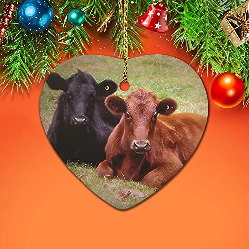 ArogGeld crvene i Crne Angus krava Podijeli ljubav i zagrljaji Božić ukrasi Božić ukrasi deca Farm ukrasi za jelku