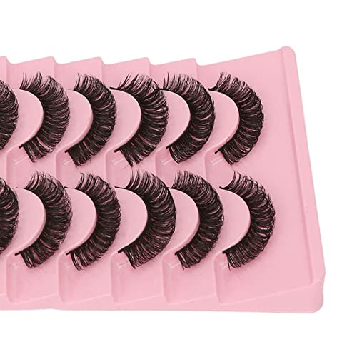 Set umjetnih trepavica od 10 pari, 3d višeslojne pahuljaste samoljepljive trepavice za šminkanje Cosplay