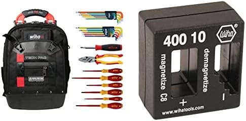 WiHa Redstripe 30 komada alata za alat & 40010 | Demagnetizator magnetizatora, crni