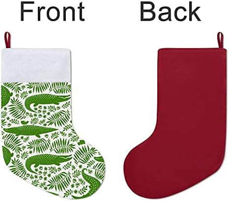 Weedkeycat Funny Alligator Božićne prazničke čarape Xmas Viseći ukrase o čarapa za porodični dom