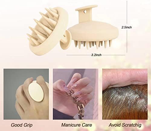 Gricper silikonska masažerska šampon šampon, tuš s mekim čekićima, uklanjanje peruti i vlasišta za oblikovanje kose stimulator za rast, četka za sušenje za kosu za rast za kosu i negu.