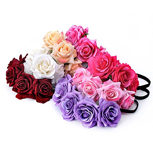 DreamLily Rose Flower Crown Wedding Festival Traka Za Glavu Za Kosu Vijenac Za Vjenčanje