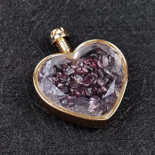 Hetoco 1pc Natural Crystal Love Heart Ametist Ametist Rose Kvarc Lapis Lazuli Privjesak sa Chip kamenjem