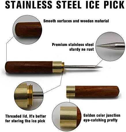 Genonski led kreira drvenu dršku od nehrđajućeg čelika sa sigurnosnim poklopcem za bar, barmen, kuhinju