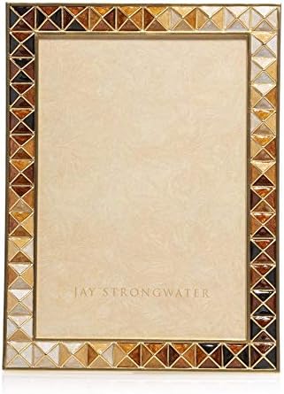Jay Strongwater Mosaic-piramida 5 x 7 okvir - zlatni Topaz