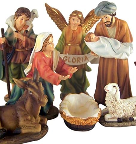 Needzo Sveta porodica sa odvojivim figuricama Isusove jaslice, Set od 8 komada