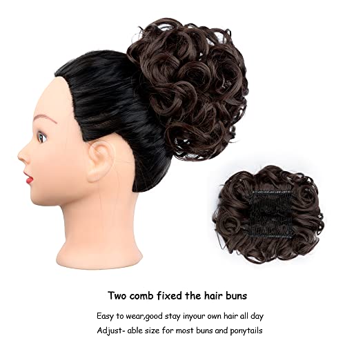 Yinmei Baibian neuredna punđa komadi za kosu Kovrčavi Chignon sintetički češljevi zakačite se na ekstenzije za kosu Scrunchie Updo ukosnice za žene