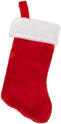 12 pakovanja | Crvena plišane božićne čarape | 14 inča velike čarape
