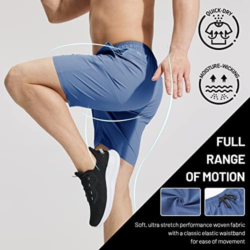 Mier muške vježbanje trčanja 7 inča Lagani atletik sa džepovima sa patentnim zatvaračem bez obloge Brzo suhe teretane Aktivne kratke hlače