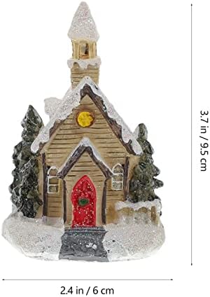 Jojofuny 3pcs ukras ukras soba Pejzaž Božićne kuće Stolni stil Micro blistavo mini osvijetljeno zatvoreno