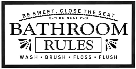 Velika pravila kupatila drveni znak za uređenje kupatila, moderna zidna Umjetnost kupatila na farmi, antikno Crno