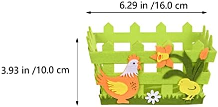 Hemoton 2 kom. Uskršne jaja Košara netkana tkanina oblika ograde Uskrs zeko za pohranu piletine košare