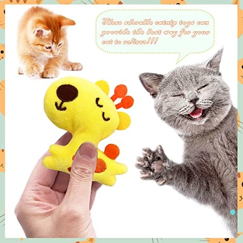 Pai Sence 6pcs Cat Catnip igračke sa zvonom za zatvorene mačke interaktivni plišani punjeni mačići