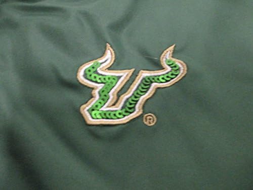 G-III Sportski univerzitet južnog Florida Bulls Ženska srednja puna zip vezena zelena i bijela