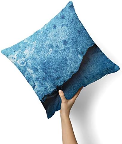 Iirov plavi slomljeni beton - prilagođeni ukrasni kućni dekor unutarnji ili vanjski jastuk
