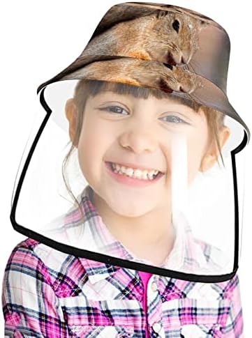 Zaštitni šešir za odrasle sa štitom za lice, ribarsku šeširu protiv sunčane kape, životinje vjeverice