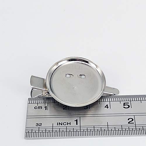 Chenkou Craft 50pcs srebrne prongligatorske kopče za kosu broševi PIN ploča 3 veličine