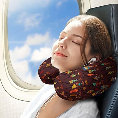 Afrička žena Putovanje Putovanje Jastuk za jastuk za pjenu za glavu pjena za glavu Spavaća podrška za glavu za Airplane Auto ured Početna