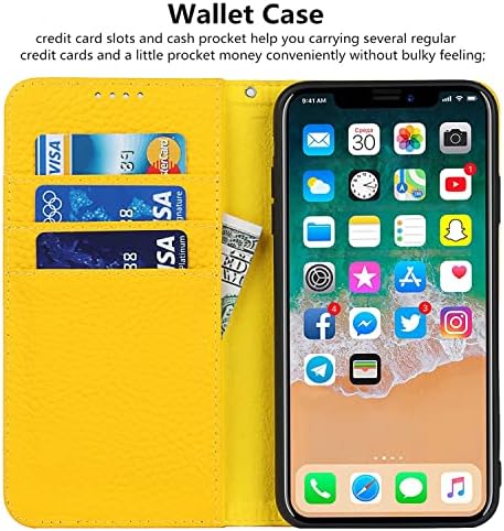 iCoverCase za iPhone Xs Max novčanik slučaj sa držačem kreditne kartice i narukvicu, RFID Blokiranje prave