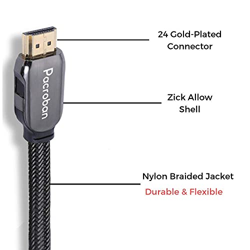 Pacroban 8K certificirani HDMI 2.1 pleteni kabl CL3 Nazivne nosače 48Gbps ultra brzina, 10k 8K 5K 4K na 120Hz,