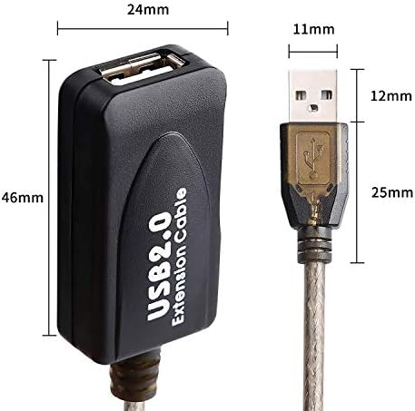 100ft USB produžni kabel, GGMTY USB 2.0 Tip mužjaka u žensku aktivnu repetitor produžetka kabla 100ft, brzi