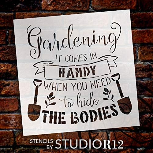 Vrtlarstvo dobro dođe - Hide bodies Stencil by StudioR12 / DIY Plant Lover Home Decor | Craft & amp; paint