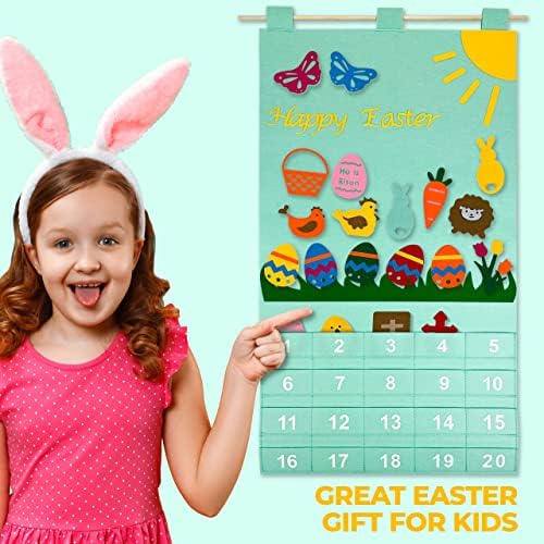 KAJ Decor Countdown to Easter Advent Calendar za upotrebu kod kuće, škole, učionice, Ureda