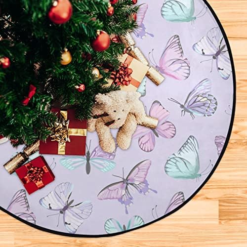 Xigua božićna stablo stalak za stabla vintage Butterfly okrugla prostirka za Xmas Decor Festive Holiday Dekoration,