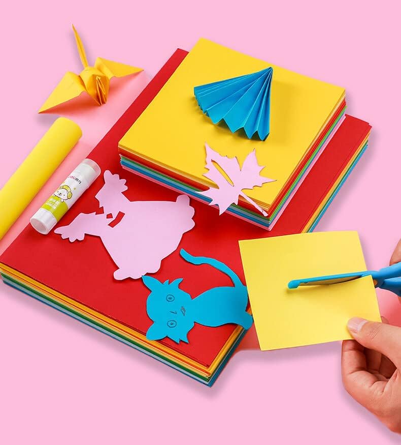 100 listova Šareni origami papiri Dvostrani boja kvadratni papir listovi za obrtni kompleti Easy Flight Arts Crafts DIY ručni papir za školsku nastavu 8
