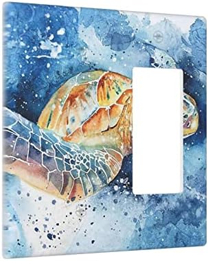 HByuiijl Plava morska kornjača Kombinacija Rocker / Prazni otvor Stimpač svjetla Preklopni poklopac ukrasni plastični