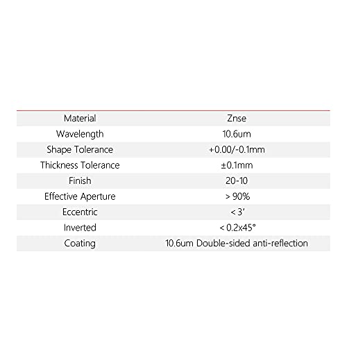 Kloudray zaštitni prozori USA CVD ZNSE D12.7MM T2.5 za graviranje graviranja CO2 lasera