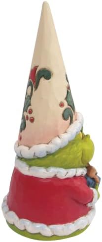 Enesco Jim Shore dr. Seuss Grinch Gnome Holding poklon figurica, 5,5 inča, višebojna