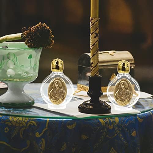 Cabilock Holy Watch Boce Religiozni sitni stakleni stakleni boca čaša katolički Christian Sveti Vodeni boca za boce Crkvena oprema za uskrsnu baptizmu Party Golden 2pcs
