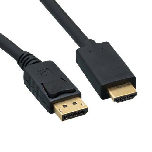 Kabelska kabela na HDMI kabel 6 stopa, DisplayPort muško za HDMI mužjak, DisplayPort na jednom kraju i upišite HDMI na drugom kraju, crni