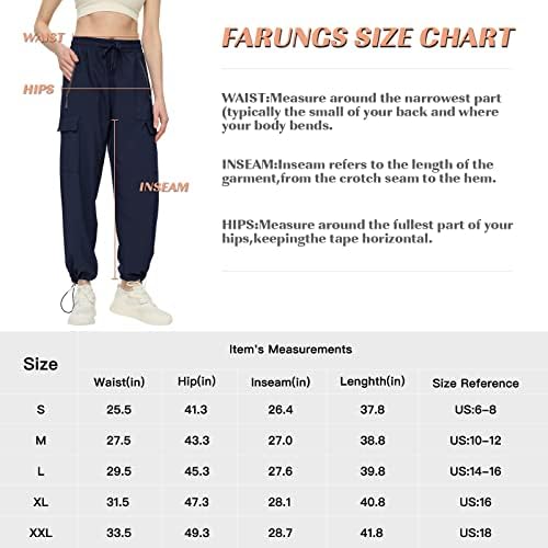 FARUNGS Quick Dry cargo pantalone Lake taktičke pantalone za planinarenje sa 5 džepova za žene, rastezljivog