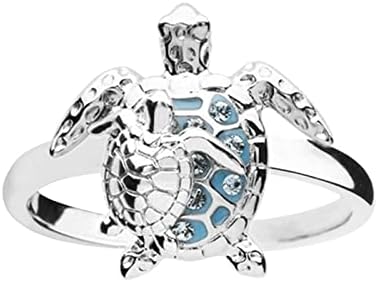 Plava morska kornjača slatki prstenovi za žene Teen Girl nakit prsten prsten poklon za majku estetsku anksioznost
