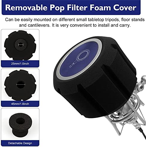 Panchitalk mikrofon Pop Filter Foam Cover za Mic Professional Isolation sunđer za zaštitu od vjetra za snimanje smanjenja buke apsorbiranje zvuka