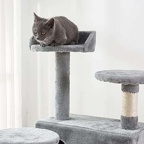 Mačji toranj, 52,76 inča mačje drvo sa Sisal daskom za grebanje, mačje drvo sa krevetom sa Podstavljenom