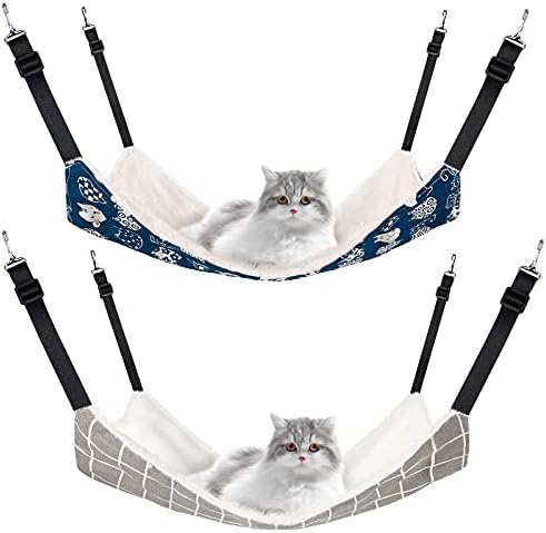 2 komada reverzibilna viseća mreža za mačke meka prozračna viseća mreža za kućne ljubimce s podesivim