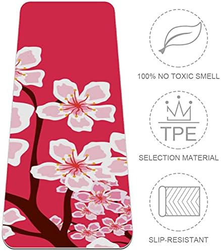 Siebzeh Lijepa japanski Pink Cherry Blossoms Premium debeli Yoga Mat Eco Friendly Rubber Health & amp;