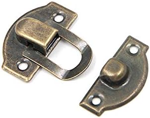 GeESASIS 20 PCS Antikni brončani HASP rezani za zaključavanje Zaključaj Hardver za nakit kutije