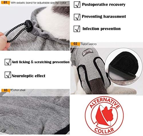 Bosaweite CAT Obori, profesionalno odijelo za oporavak za mačke za trbušne rane, prozračna e-ovratnica