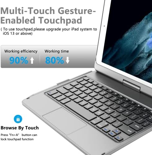 TQQ Touchpad tastatura za ipad 9. / 8. / 7. generaciju 10,2 inča 10,2 inčni paket sa olovkom za iPad kompatibilan