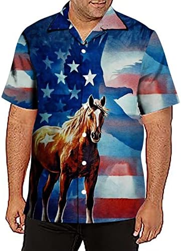 Bmisegm ljetne teretane muške muške majice ljetni 3D Print Dan nezavisnosti američka zastava ležerni kratki