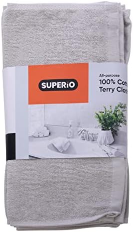 Superio Terry Krpovi krpe sive umivaonice pamuk 16 Čišćenje krpe-kuhinjskih ručnika - pranja lica, spa krpa, krpe za čišćenje za višestruke svrhe