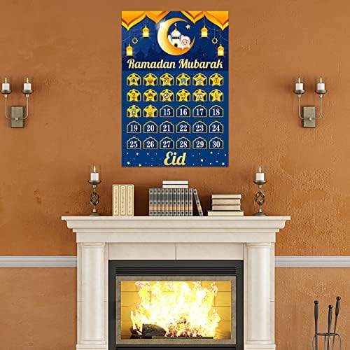 Fsaoor Ramadan Kalendar 2023 Eid Mubarak odbrojavanje kalendar za djecu, 30 dana Eid Advent Kalendar Poster