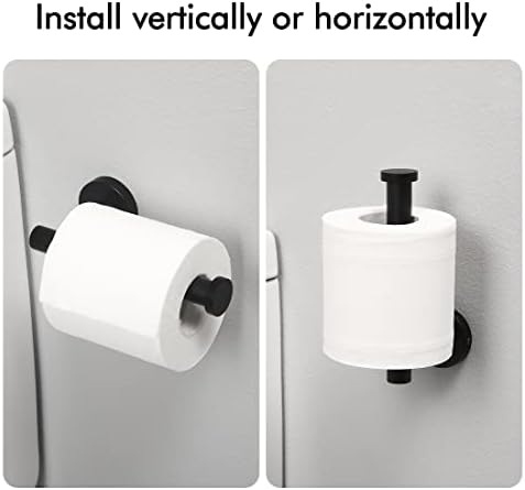 KES crni toaletni držač za papir i ručni nosač ručnika, nehrđajući čelik, A2175S12-BK + A2180-BK