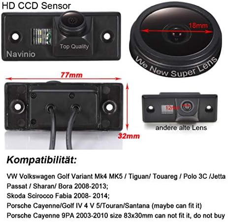 HD boja CCD Vodootporan vozila auto stražnji pogled Backup kamera, 170° ugao gledanja kamera